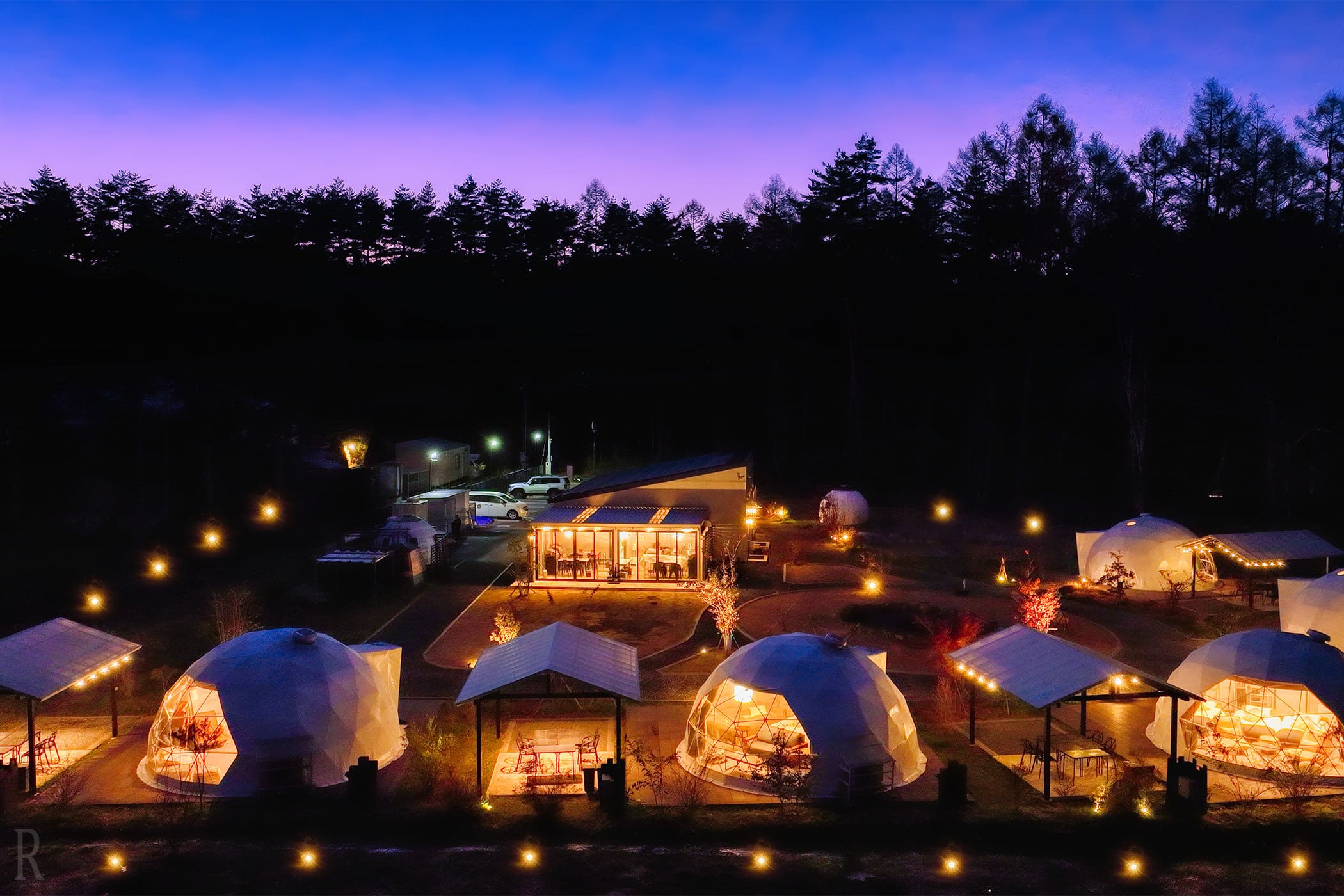 Large glamping dome tent